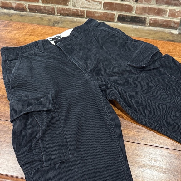 Vans Black Corduroy Cargo Pants - Picture 1 of 8